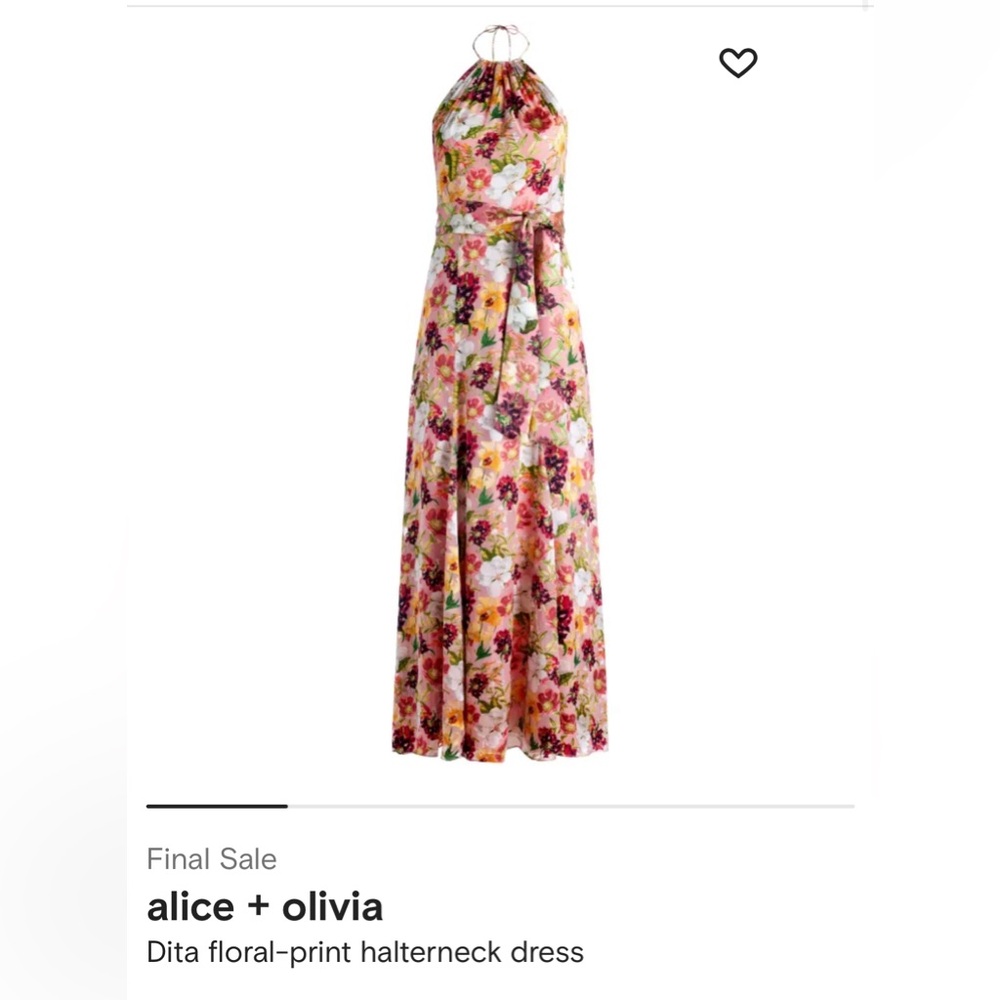 Alice + Olivia Dita Floral Halter Maxi Dress